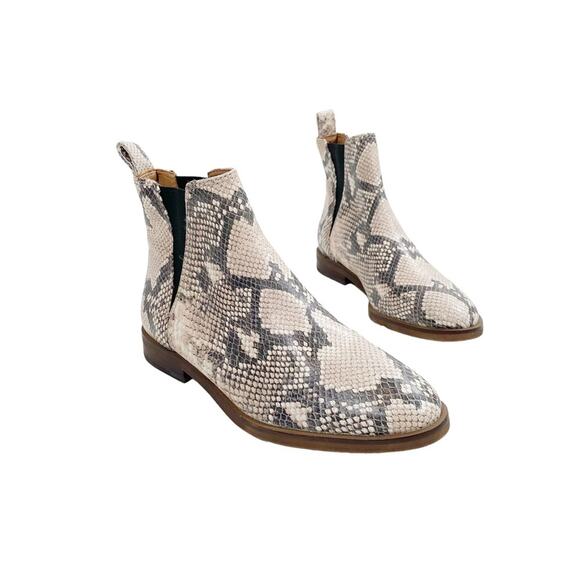 LUCKY BRAND Haylia Snakeskin Slip On Low Heel Chelsea Boots - Picture 1 of 6